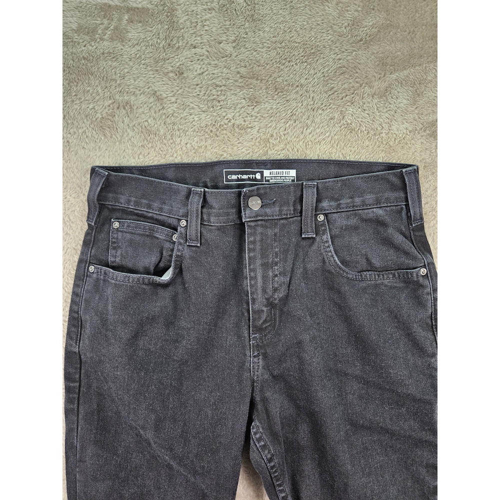 Carhartt Relaxed Fit Rugged Flex Jeans Black Denim Men's Size 31 x 30 - Picture 4 of 10